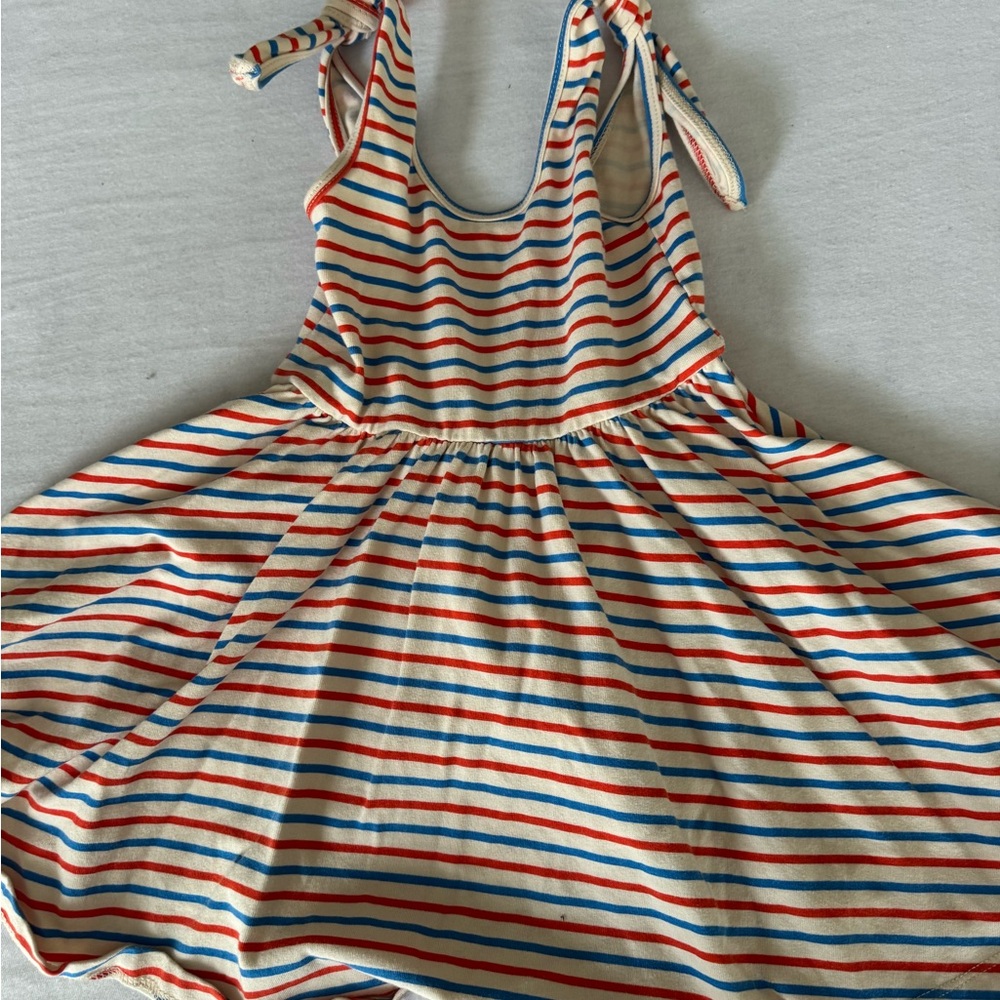 Striped Kids Dress with Multicolor Stripes